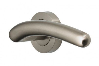 Door Handles Vision Designer Mira Lever on Round Rose Satin Nickel 5205